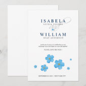 Eenvoudig tijdloos ontworpen Save the Date Kaart (Voorkant / Achterkant)