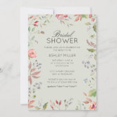 Eenvoudig, tijdloos Wildflower Sage Vrijgezellenfe Kaart (Voorkant)