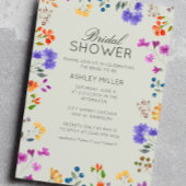 Eenvoudig, tijdloos Wildflower Sage Vrijgezellenfe Kaart