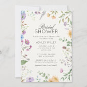 Eenvoudig, tijdloos Wildflower Wedding Vrijgezelle Kaart (Voorkant)