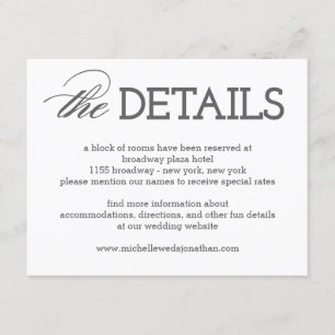 Eenvoudig tijdloze EDITABLE KLEURENbehuizing Informatiekaartje