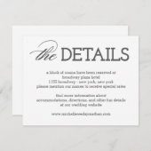 Eenvoudig tijdloze EDITABLE KLEURENbehuizing Informatiekaartje (Voorkant / Achterkant)