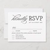 Eenvoudig tijdloze EDITABLE KLOR RSVP-kaart RSVP Kaartje (Voorkant)