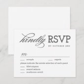 Eenvoudig tijdloze EDITABLE KLOR RSVP-kaart RSVP Kaartje (Voorkant / Achterkant)