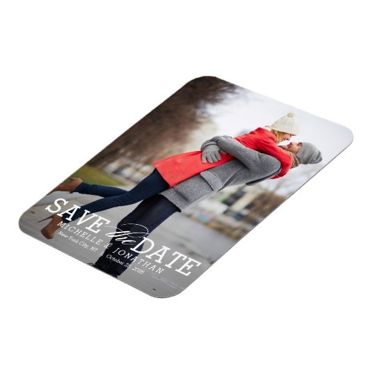 Eenvoudig Timeless EDITABLE KLOR sparen de Datum Magneet (Linkerzijde)