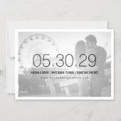 Eenvoudig Timeless Save the Date Photo Magnet Card Magnetische Uitnodiging (Voorkant)