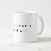 Eenvoudig tinloos, wit, creatief grote koffiekop (Voorkant rechts)