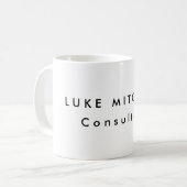 Eenvoudig tinloos, wit, creatief koffiemok (Voorkant links)