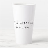 Eenvoudig tinloos, wit, creatief latte mok (Voorkant)