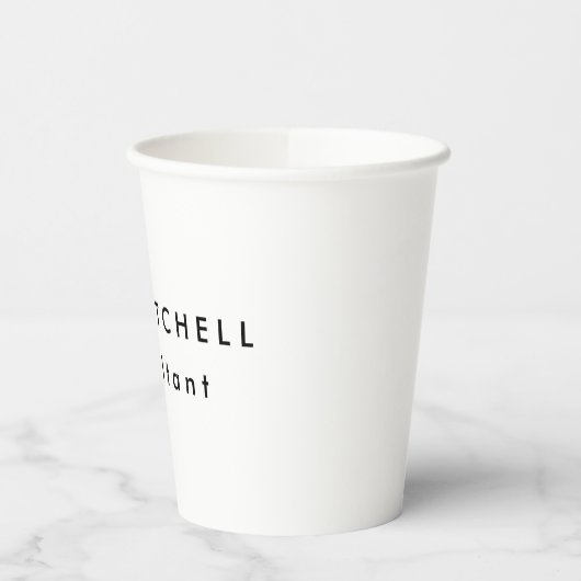 Eenvoudig tinloos, wit, creatief papieren bekers (Links)