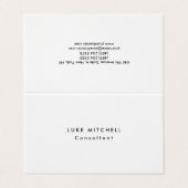 Eenvoudig tinloos, wit, creatief visitekaartje (Buitenkant ongevouwen)