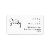 Eenvoudig Tiny Human Shindig RSVP-retouradres Etiket (Voorkant)