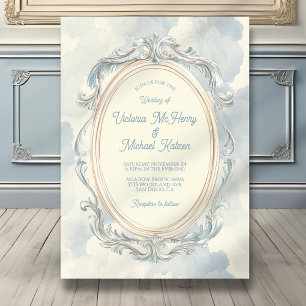Eenvoudig Toile Wedding Lijst Kaart