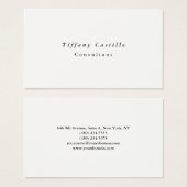 Eenvoudig toonaangevend minimalistisch modern Crea Visitekaartje (Voorkant /achterkant)