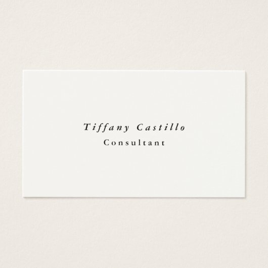 Eenvoudig toonaangevend minimalistisch modern Crea Visitekaartje (Voorkant)