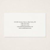 Eenvoudig toonaangevend minimalistisch modern Crea Visitekaartje (Achterkant)