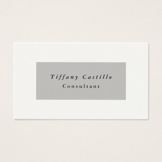 Eenvoudig toonaangevend minimalistisch modern Crea Visitekaartje (Voorkant)