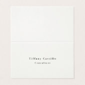 Eenvoudig toonaangevend minimalistisch modern Crea Visitekaartje (Buitenkant ongevouwen)