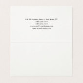 Eenvoudig toonaangevend minimalistisch modern Crea Visitekaartje (Binnenkant ongevouwen)