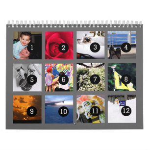 Eenvoudig tot 12 Maak uw eigen foto-wandkalender Kalender