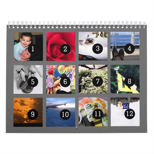 Eenvoudig tot 12 Maak uw eigen foto-wandkalender Kalender (Hoes)