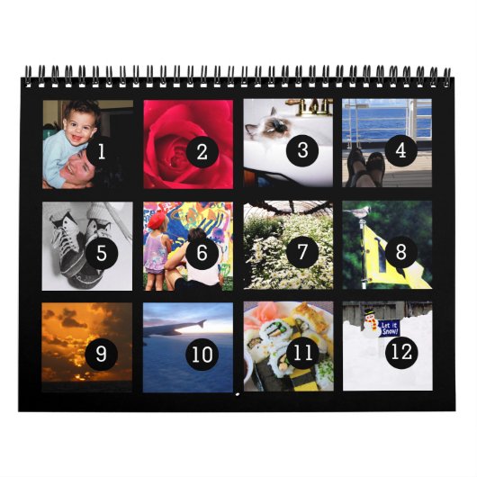 Eenvoudig tot 12 maak uw eigen fotokalender kalender (Hoes)