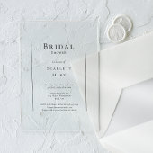 Eenvoudig traditioneel minimaal bruiloft Vrijgezel Acryl Uitnodigingen