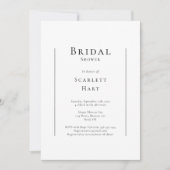 Eenvoudig traditioneel minimaal bruiloft Vrijgezel Kaart (Voorkant)