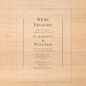 Eenvoudig traditioneel minimaal We zijn betrokken Acryl Uitnodigingen (Voorkant)