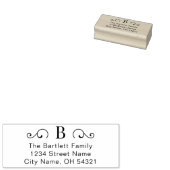 Eenvoudig Traditioneel Monogram Aangepast retourad Rubberstempel (Gestempeld)