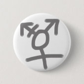 Eenvoudig trans-symbool ronde button 5,7 cm (Voorkant)