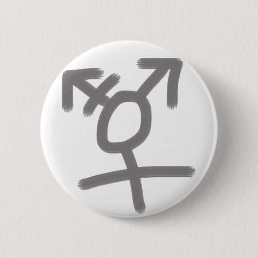 Eenvoudig trans-symbool ronde button 5,7 cm (Voorkant)
