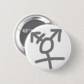 Eenvoudig trans-symbool ronde button 5,7 cm (Voorkant /achterkant)