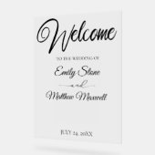 Eenvoudig transparant acryl bruiloft welkomstbord bord (Hoek)