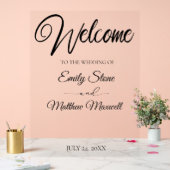 Eenvoudig transparant acryl bruiloft welkomstbord bord (Huwelijk)