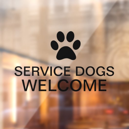 Eenvoudig, transparant servicedag, welkomstglas raamsticker (Vel 2)