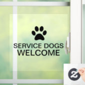 Eenvoudig, transparant servicedag, welkomstglas raamsticker (Huis)