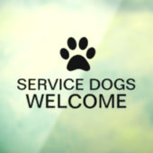 Eenvoudig, transparant servicedag, welkomstglas raamsticker (Vel 3)