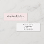 Eenvoudig trendroze, modern mini-visitekaartje mini visitekaartje (Voorkant / Achterkant)