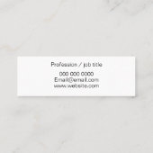Eenvoudig trendroze, modern mini-visitekaartje mini visitekaartje (Achterkant)