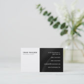 Eenvoudig Trendy Cute Black White Visitekaartje (Staand voorkant)