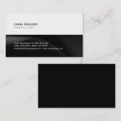 Eenvoudig Trendy Cute Black White Visitekaartje (Voorkant / Achterkant)