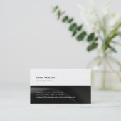 Eenvoudig Trendy Cute Black White Visitekaartje (Staand voorkant)