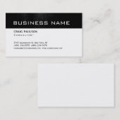 Eenvoudig Trendy Cute Black White Visitekaartje (Voorkant / Achterkant)