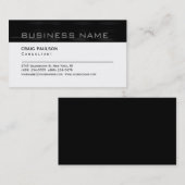 Eenvoudig Trendy Cute Black White Visitekaartje (Voorkant / Achterkant)