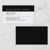 Eenvoudig Trendy Cute Black White Visitekaartje (Voorkant / Achterkant)