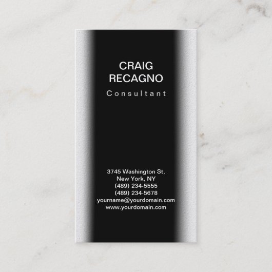 Eenvoudig Trendy Cute Black White Visitekaartje (Voorkant)