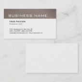 Eenvoudig Trendy Cute Plain Beige White Visitekaar Visitekaartje (Voorkant / Achterkant)