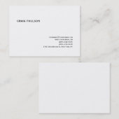 Eenvoudig Trendy Cute Plain White Visitekaartje (Voorkant / Achterkant)