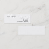 Eenvoudig Trendy Cute Plain White Visitekaartje (Voorkant / Achterkant)